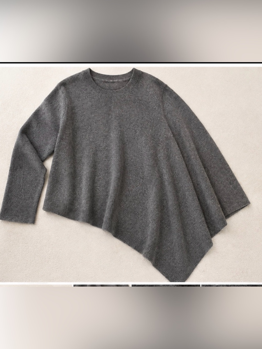 Helmut Lang cashmere poncho sweater